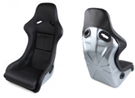 Seats in racing style, Black leather with silver seat shell. Porsche 964 / 993 - SET11.1.101Z, SET111101Z