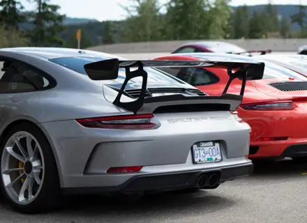 Rear ducktail lip spoiler carbon fibre. Porsche 991.1 / 991.2 GT3 RS / GT2