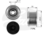 Alternator pulley. Porsche 957 Cayenne and 95B mk2 Macan - 021903119J, 021903119L, 021903119J, 021903119L, 021903119M - OAP7095 Alternator pulley. Porsche 957 Cayenne and 95B mk2 Macan - 021903119J, 021903119L, 021903119J, 021903119L, 021903119M - OAP7095