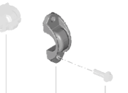 Rear anti roll bar bush clamp. Porsche 982 Boxster / 982C Cayman - 98133377701, 98133377700