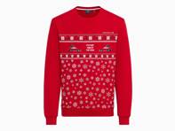 Felpa unisex, rossa - a tema natalizio