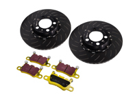 Disque de frein flottant arrière EBC Racing en deux parties et kit de plaquettes yellowstuff. Porsche 991 GT3 - P2DK044Y, 99135240780, 99135240880, 99135294883 - DP42207R, SG2F013