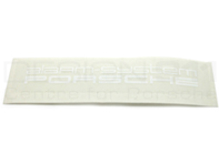Sticker Alarm System. Porsche 911 / 964 / 993 / 928 / 944 / 968 - 91170125000