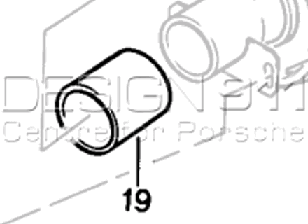 Uitlaatpijp mouw. Porsche 924S / 944 - 94411198100