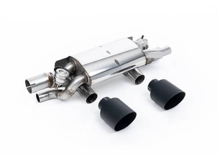 Milltek Sports Exhaust Rear Silencer (PSE) With GT-115 Cerakote Black Tips. Porsche 991.2 3.0L T / S / GTS 2015-19 - 9P1251053A, 9P1251053C, 9P1251053B, 9P1251053D - SSXPO199