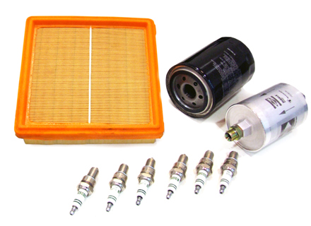 Service maintenance kit for Porsche 911 1984-89 3.2L - Small Kit  Oil, Air Filters,  Spark plugs, + More - 91110095602, 93010776403, 92811025307, 93011039300, 90012311830, 99917015790