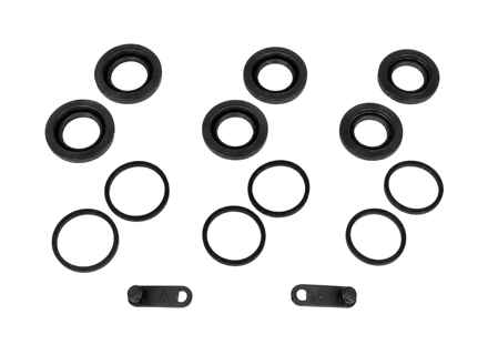 Kit de joints et de cache-poussière pour étriers de frein avant à 6 pistons. Porsche 718 Boxster / Cayman / 991 / 992 - 9P1698671, 9P1698671A, 9P1698671B - 230047