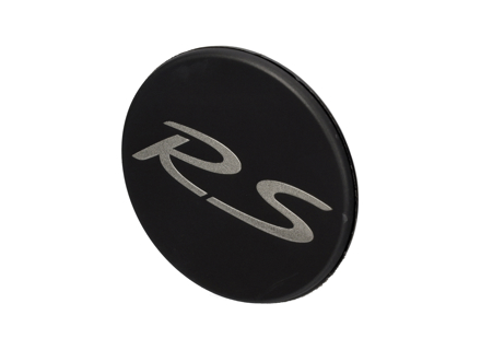 Centre wheel lock 'RS' cap badge, in Matt black. Porsche 991 GT2 RS / GT3 RS - 9P1601349JOK1, 99136120795