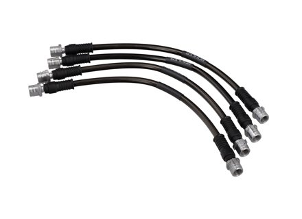 Brake hoses Braided stainless steel (Set of 4) Front & Rear Porsche 987 / 981 / 718 Boxster and Cayman - 99635513903, 98735563701, 99635513901, 99635513902, 99635513900, 98735563700, 99635513904, 98735563107, 99135513701, 9A761177500, 9Y0611775 - DHK482, SPR1000-4P