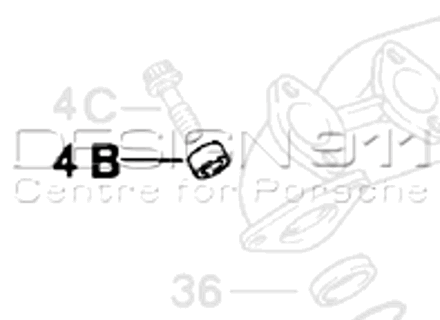 Manguito del colector de escape. Porsche 924 Turbo/GT - 93112319900