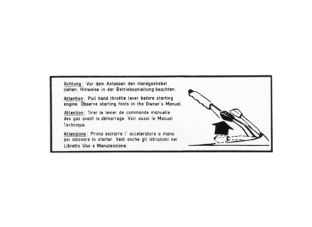 贴纸指示启动器。保时捷 911 74-83 - 91170112700