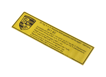 Set di adesivi Fasatura dell'accensione a 900 giri/min. Porsche 911 - 93000651000