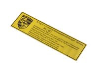 贴纸将点火正时设置为 900 RPM。保时捷 911 - 93000651000