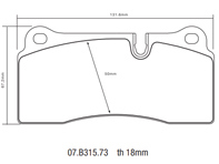 适用于 Brembo GT 大刹车套件的替换刹车片套件 - 2P19001A, 2P19001A1, 2P19001A2, 2P19001A3, 07B31573, 07.B315.73, 1B1.8016A 适用于 Brembo GT 大刹车套件的替换刹车片套件 - 2P19001A, 2P19001A1, 2P19001A2, 2P19001A3, 07B31573, 07.B315.73, 1B1.8016A