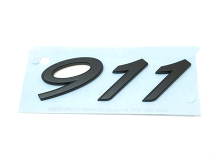 '911' ZWARTE Achterklep Badge. Porsche 991 - 99155923104