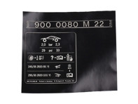 Autocollant - Plaque signalétique pour la pression des pneus. Porsche 981 Caïman GT4 2016 - 98170128680, 98170128636 Autocollant - Plaque signalétique pour la pression des pneus. Porsche 981 Caïman GT4 2016 - 98170128680, 98170128636
