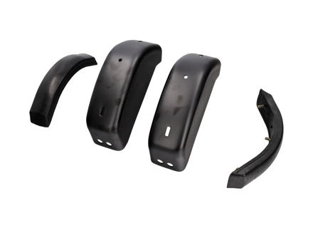 Claxon achterbumper / overrijder met rubberen rand. Porsche 911/912 1965-73 - 90150503326, 91150503302, 90150590321 - BMP11.1.132