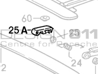 Bisagra de techo corredizo. Porsche 911/964/993 - 91156412300 Bisagra de techo corredizo. Porsche 911/964/993 - 91156412300