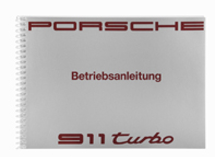 Driver’s manual for Porsche 911 (964) Turbo, MY 91, in English - WKD96452091