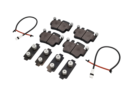 Kit pastiglie freno ANTERIORI, sensori, spessori Porsche Boxster 986 S 3.2L ABS - 99635294903, 99635108802, 99661236501