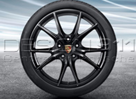 20' 991.2 C2 / C2S 'Carrera S' in NERO Cerchi in lega e pneumatici Porsche originali - 99104460326