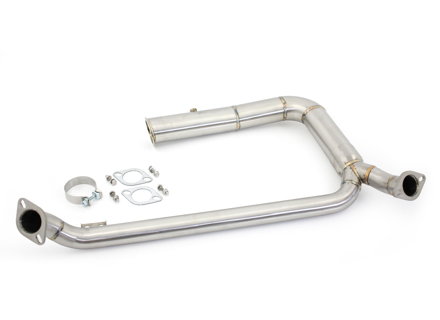 Exhaust sport downpipe with cat bypass for Porsche 718 Cayman / Boxster - 982254400H, 982254400HX, 982254400AB, 982254400BX, 982254400G, 982254400GX, 98225440AA, 982254400AX, 982254400K, 982254400L, 982254400AF