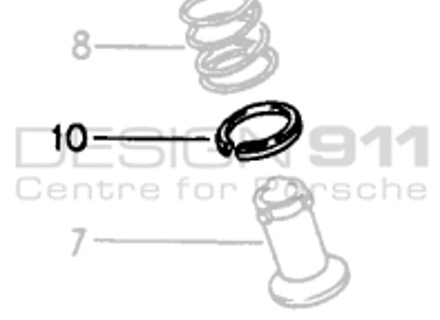 Door Mirror Base Washer Lower. Porsche 964 / 993 / 928 / 968 - 96573134500