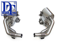 Secondary Sports Exhaust Boxes DesignTek for Porsche 991.1 - 126343-01, 99111132101, 99111132103, 99111132501, 99111132503, 99111132502, 99111132201, 99111132203, 99111132601, 99111132603, 99111132602