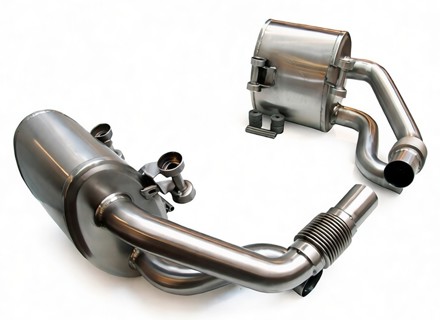 Sekundär-Sportauspuffanlagen DesignTek für Porsche 991.1 - 126343-01, 99111132101, 99111132103, 99111132501, 99111132503, 99111132502, 99111132201, 99111132203, 99111132601, 99111132603, 99111132602