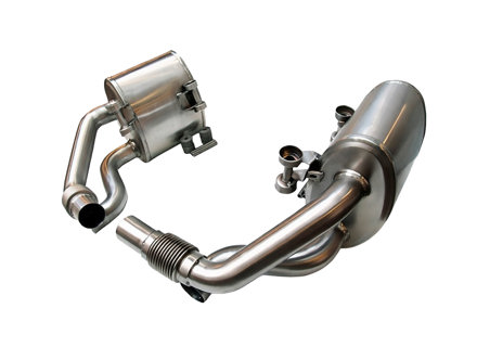 Secondary Sports Exhaust Boxes DesignTek for Porsche 991.1 - 126343-01, 99111132101, 99111132103, 99111132501, 99111132503, 99111132502, 99111132201, 99111132203, 99111132601, 99111132603, 99111132602