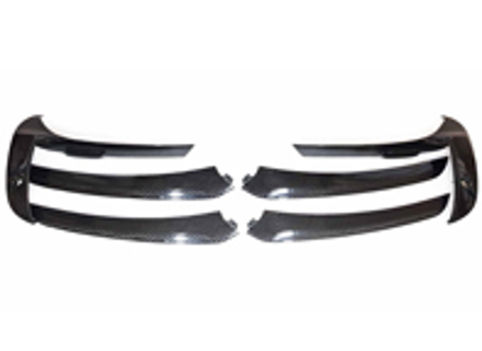 Front bumper air outlet inserts, carbon fibre. Porsche 991,1 Turbo - 99150552502G2X - SF/C/99104480076/TB