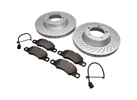 FRONT Brake Pads and Brake Disc Package Porsche 991 3.4L - 99735140101, 99735140201, 98135193904