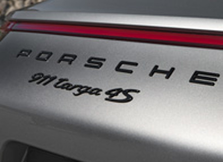 'PORSCHE 911 TARGA 4S' Black Rear Badge for Porsche 991.2 - 99104480384041