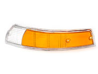 Indicator lens Front with CHROME Rim. Porsche 911 1967-74 - 91163194301, 91163194401, 1695401680, 1695401670, P14963S, P14963D Indicator lens Front with CHROME Rim. Porsche 911 1967-74 - 91163194301, 91163194401, 1695401680, 1695401670, P14963S, P14963D