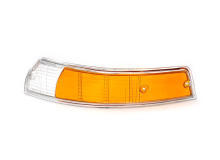 Lente indicatore Anteriore con bordo CROMATO. Porsche 911 1967-74 - 91163194301, 91163194401