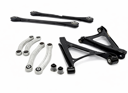 Rear upper and lower wishbones kit, rear axle. Porsche 958.1 Cayenne GTS / 958.2 Cayenne - 95831104111, 95831104110, 95831104211, 95831104210, 95533104900, 95533105000, 7L0505397, 7L0505398, 95533104710, 7L0505323A, 95833104500, 95833104600, 95834158800