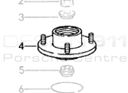Shock Absorber Supporting Mount. Porsche 993 RS
