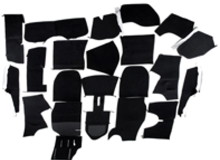 Complete interior carpet set for Porsche 911 85-89 Coupe RHD