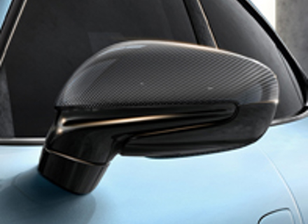 Exterior mirror upper trims, Carbon. Porsche Taycan - 9J104480041, 9J104480043, 9J104480045