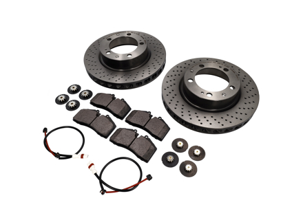 FRONT Brake Pads And Brake Disc Package. Porsche 993 C2/4 1994-97 - 99335104301, 99335104401, 99335193905, 96461236302, 96535109600, 96435109601