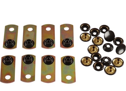 Stud plate set 'Male and Female' for boot carpet retainer. SET OF 8 Porsche 911 / 964 - 91150307500 - 1689550710