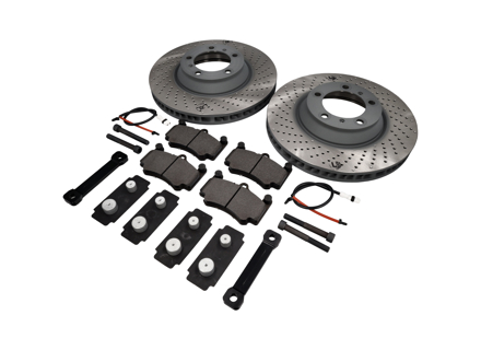 996TT / C4S 前轴刹车盘和刹车片升级至 350 毫米