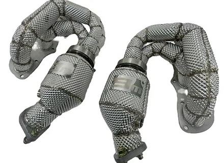 Equal length exhaust manifold with catalytic converter. Porsche 981 Boxster / 981 Cayman - 98111321101, 98111321102, 98111321103, 98111321104, 98111321105, 981113211EX, 98111321106, 981113211FX, 98111321201, 98111321202, 98111321203, 98111321204, 98111321205, 981113212EX, 98111321206, 981113212FX - 9M81113211