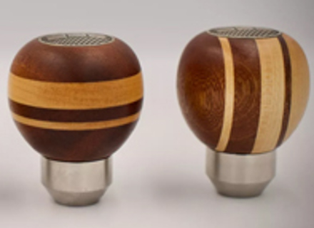 Pomello del cambio in legno di mogano e acero. Porsche 356 - 69542419100