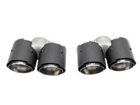 Embouts d'échappement Fabspeed Deluxe Quad Style, en fibre de carbone (NON-S / NON-PSE). Porsche 991 Carrera 2012-2016 - FSPOR991QDTSB, FSPOR991QDTSP - FS.POR.991.QDTSCF
