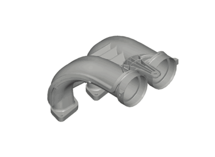 Intake air distributor. Porsche 982C Cayman 2.0L / 982 Boxster 2.0L - 9A211003201, 9A211003101, 9A211003200, 9A211003100