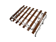 Luggage rear lid rack with classic wooden slates - 91180102000