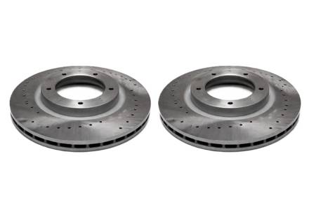 Brake Disc Rotor Front, Crossdrilled (PAIR). Porsche 944 Turbo - 95135104100 - 951 351 041 00 rd