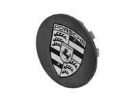 Wheel Cap 'Large Crest' Grey with Black crest for Porsche - 7PP601149, 00004460603 Wheel Cap 'Large Crest' Grey with Black crest for Porsche - 7PP601149, 00004460603