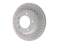 Brake disc rotor Rear, drilled monoblock, 299x20mm. Porsche Boxster 987/981/982 / Cayman 987C/981C/982C - 98735240101 - PRX39873 Brake disc rotor Rear, drilled monoblock, 299x20mm. Porsche Boxster 987/981/982 / Cayman 987C/981C/982C - 98735240101 - PRX39873